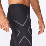 2XU Men Light Speed Compression Tights - Black / Black Reflective