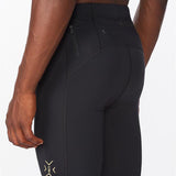 2XU Men Light Speed Compression Shorts - Black / Gold Reflective