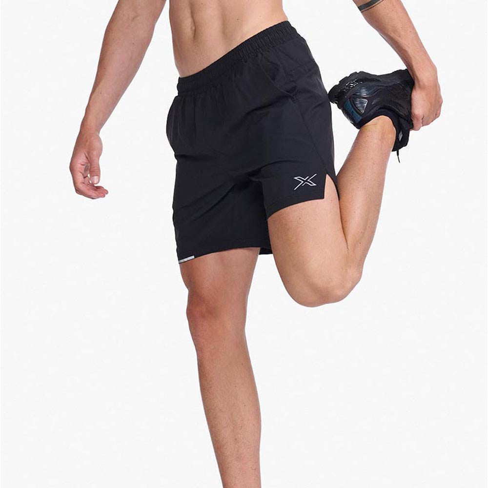 2XU Men Aero 7 Inch Shorts - Black / Silver Reflective