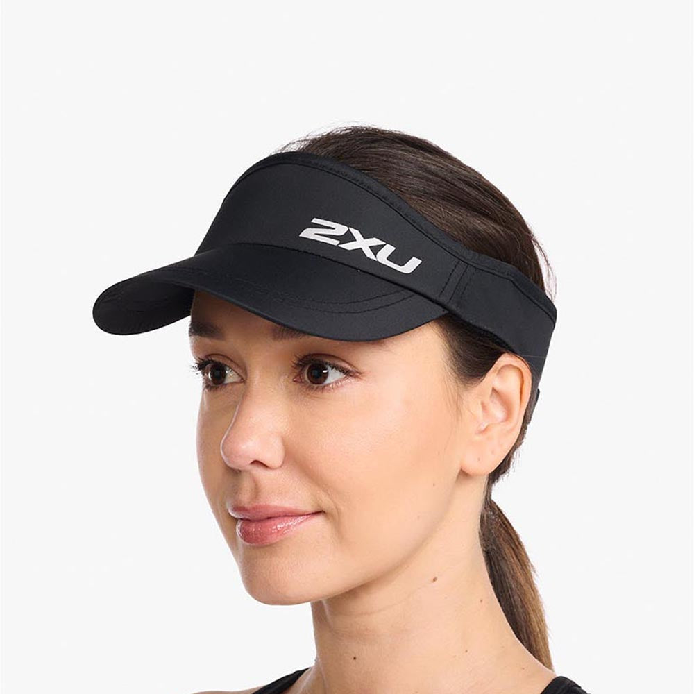 2XU Unisex Run Visor - Black / Black