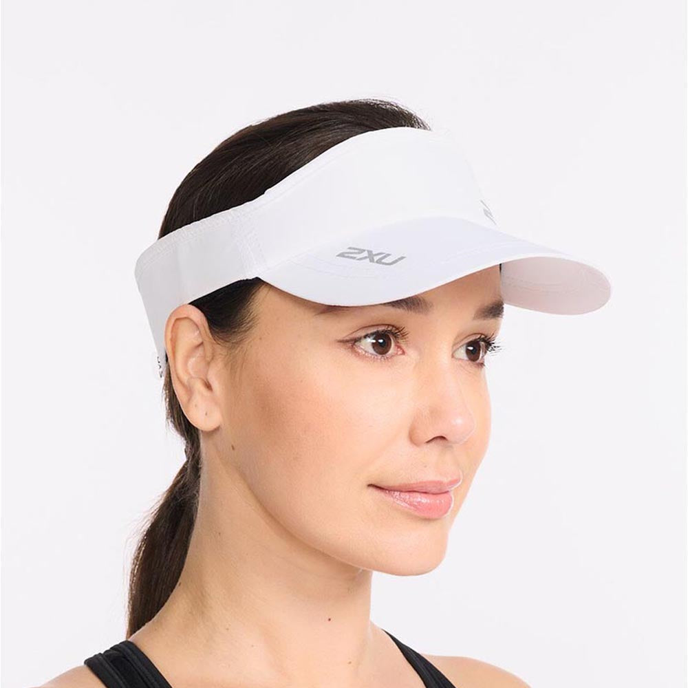 2XU Unisex Run Visor - White / White