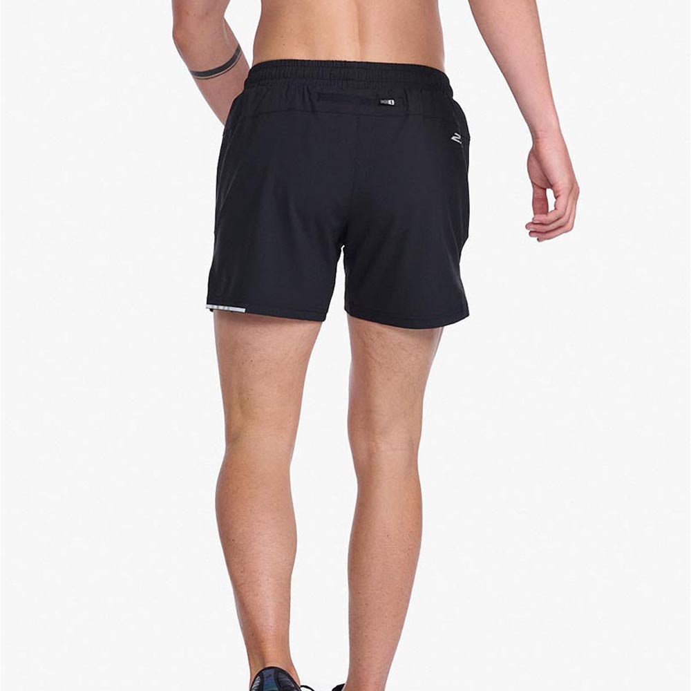 2XU Men Aero 5 Inch Shorts - Black / Silver Reflective