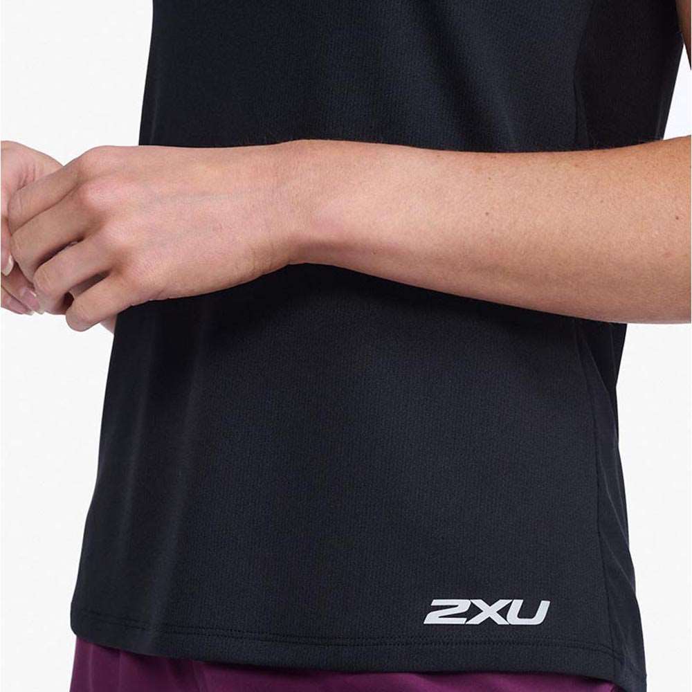 2XU Women Aero Singlet - Black / Silver Reflective