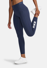 2XU Women Form Stash High-Rise Compression Tights - Midnight / White