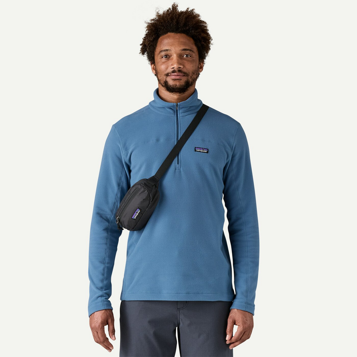 Explore Patagonia Terravia Mini Hip Pack 1L - Patchwork: Gumtree Green for trail, outdoor & lifestyle use | Liv Activ Singapore