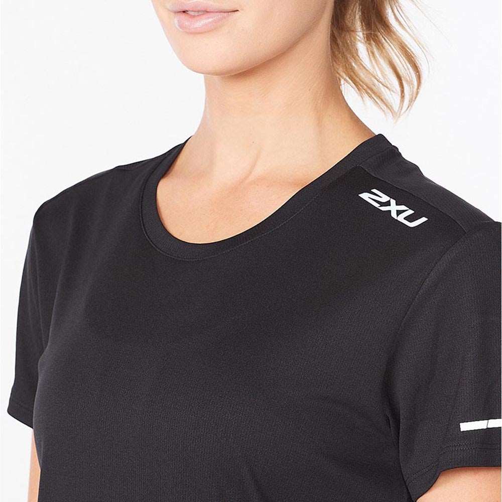 2XU Women Aero Tee - Black / Silver Reflective