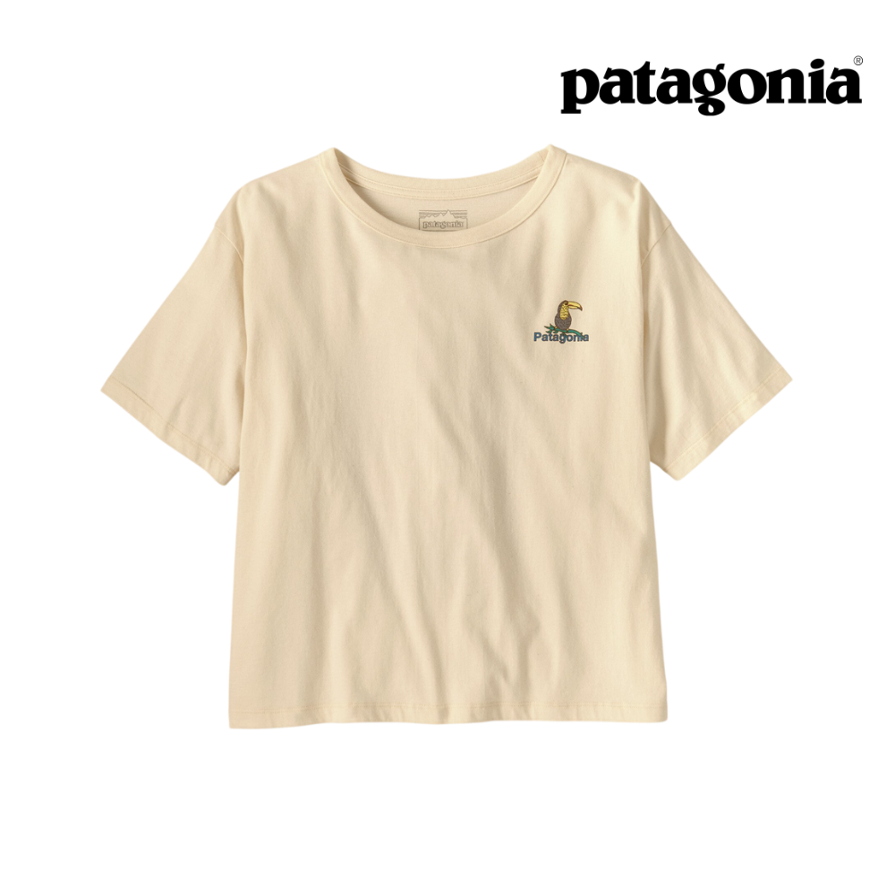 Explore Patagonia Women Protect Rainforests Easy-Cut T-Shirt - Undyed Natural for trail, outdoor & lifestyle use | Liv Activ Singapore