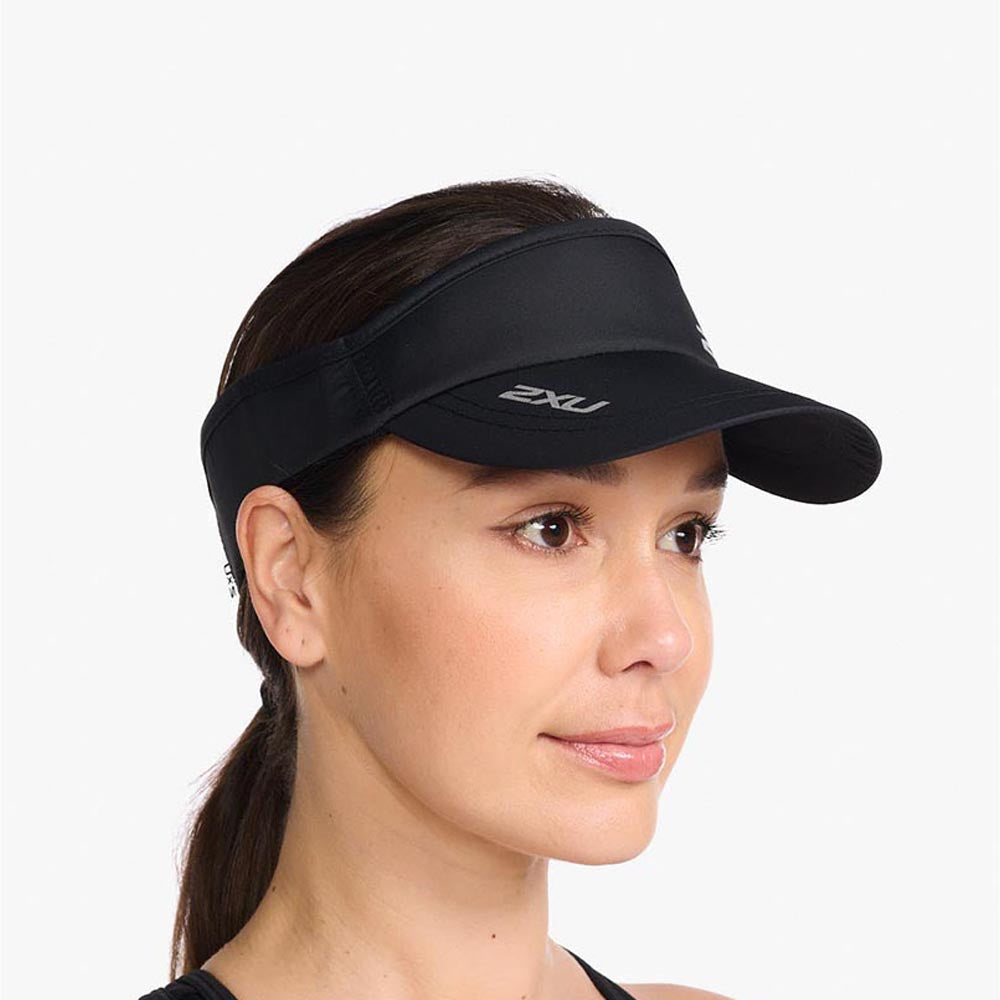 2XU Unisex Run Visor - Black / Black