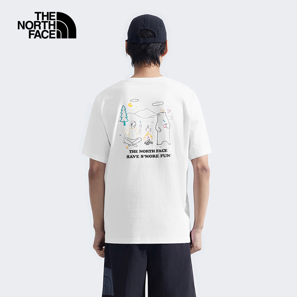 The North Face Unisex RLX Summer Camp SS Tee Graphic - AP TNF White