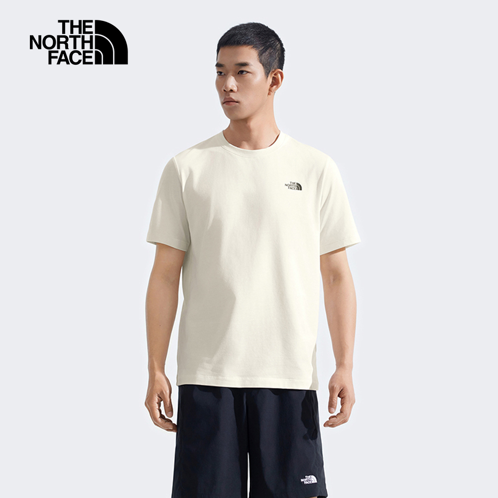 The North Face Men SS Immersed Outdoors Grid Tee Graphic - AP White Dune