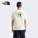 The North Face Men SS Immersed Outdoors Grid Tee Graphic - AP White Dune