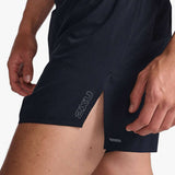 2XU Men Light Speed Stash 5 Inch Shorts - Black / Black Reflective