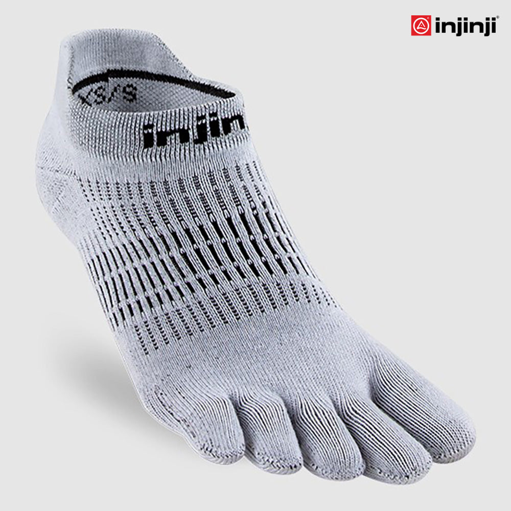 Injinji Women Run Lightweight No-Show Coolmax - Gray