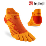 Injinji Ultra Run Midweight No-Show Coolmax - Desert Orange