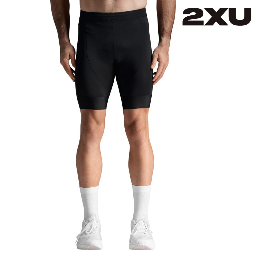 2XU Men Aero 9 Inch Tri Shorts - Black / White