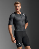 2XU Men Core Sleeved Tri Suit - Black / White