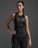 2XU Women Core Tri Tank - Black / White