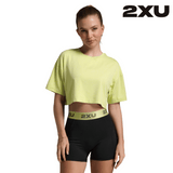 2XU Women Form Soft Jersey Crop Tee - Cool Matcha / Cool Matcha