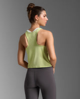 2XU Women Form Soft Jersey Crop Tank - Cool Matcha / Cool Matcha