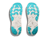 HOKA Men Clifton 10 Wide - White / Skyward Blue
