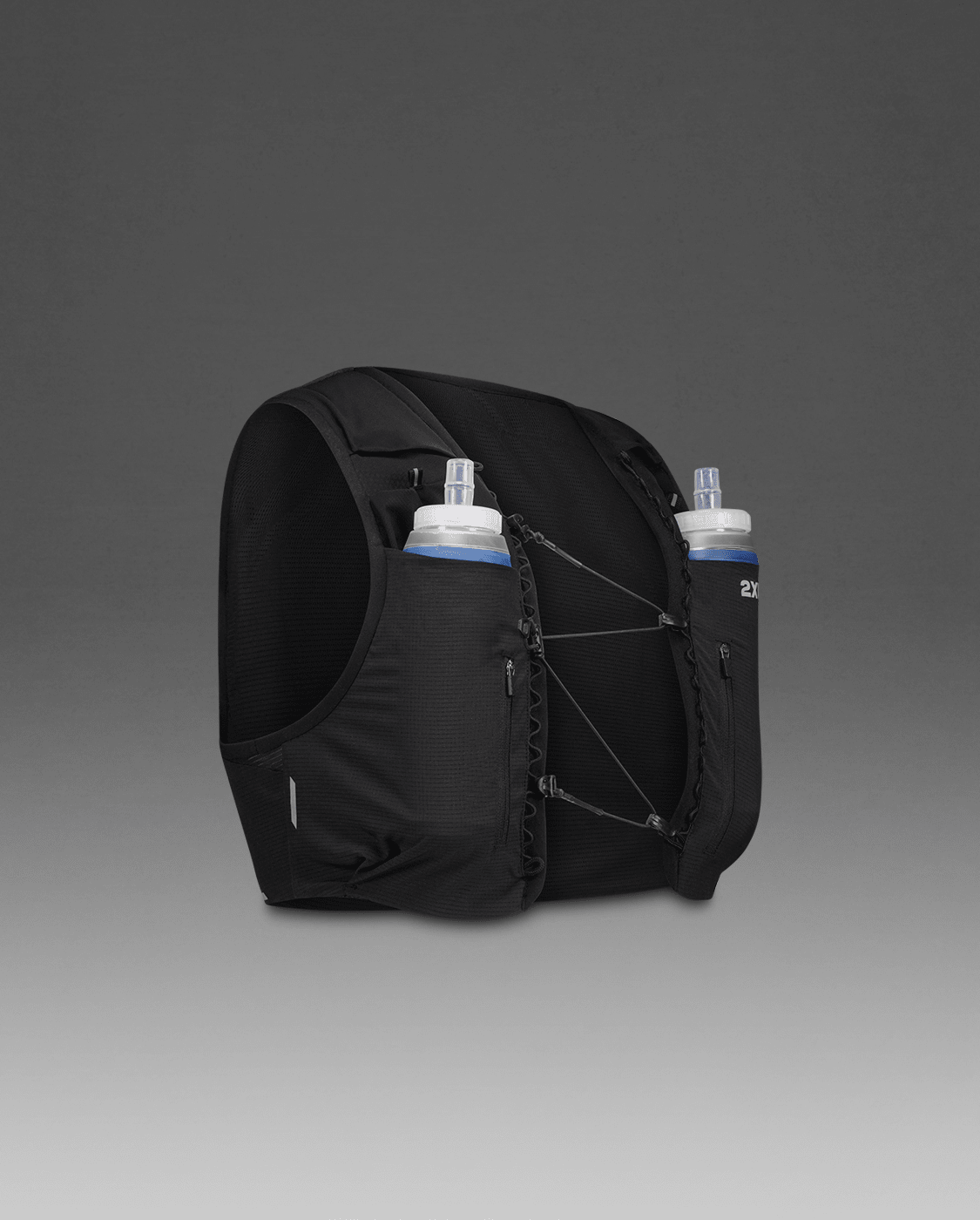 2XU Unisex Run Hydration Vest - Black / Silver Reflective