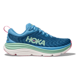 Explore HOKA Women Gaviota 5 Wide - Alpine Blue / Jadeite for trail, outdoor & lifestyle use | Liv Activ Singapore