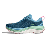 Explore HOKA Women Gaviota 5 Wide - Alpine Blue / Jadeite for trail, outdoor & lifestyle use | Liv Activ Singapore