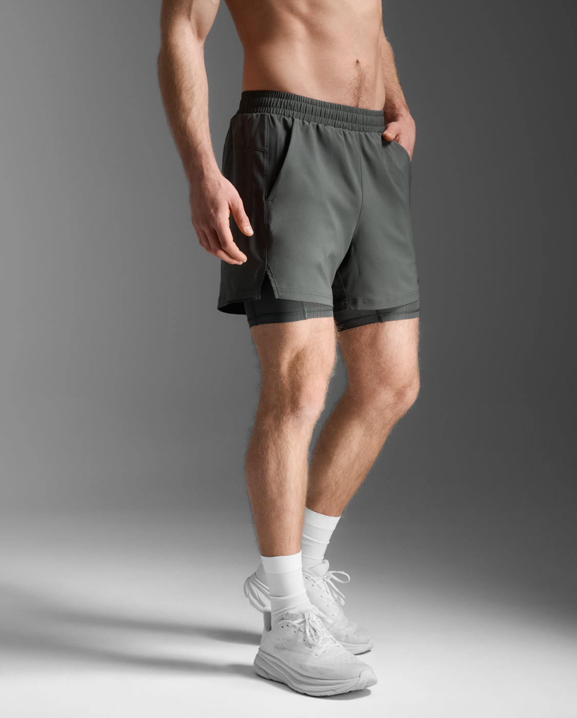 2XU Men Aero Mesh 2-In-1 5 Inch Short - Jupiter / Black Reflective