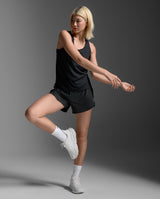 2XU Women Aero Mesh Singlet - Black / Silver Reflective