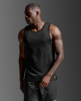 2XU Men Aero Mesh Tank - Black / Silver Reflective