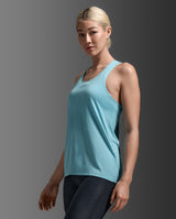 2XU Women Light Speed Tech Singlet - Retro Blue / Retro Blue Reflective