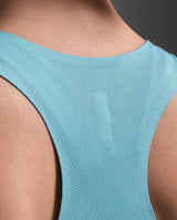 2XU Women Light Speed Tech Singlet - Retro Blue / Retro Blue Reflective