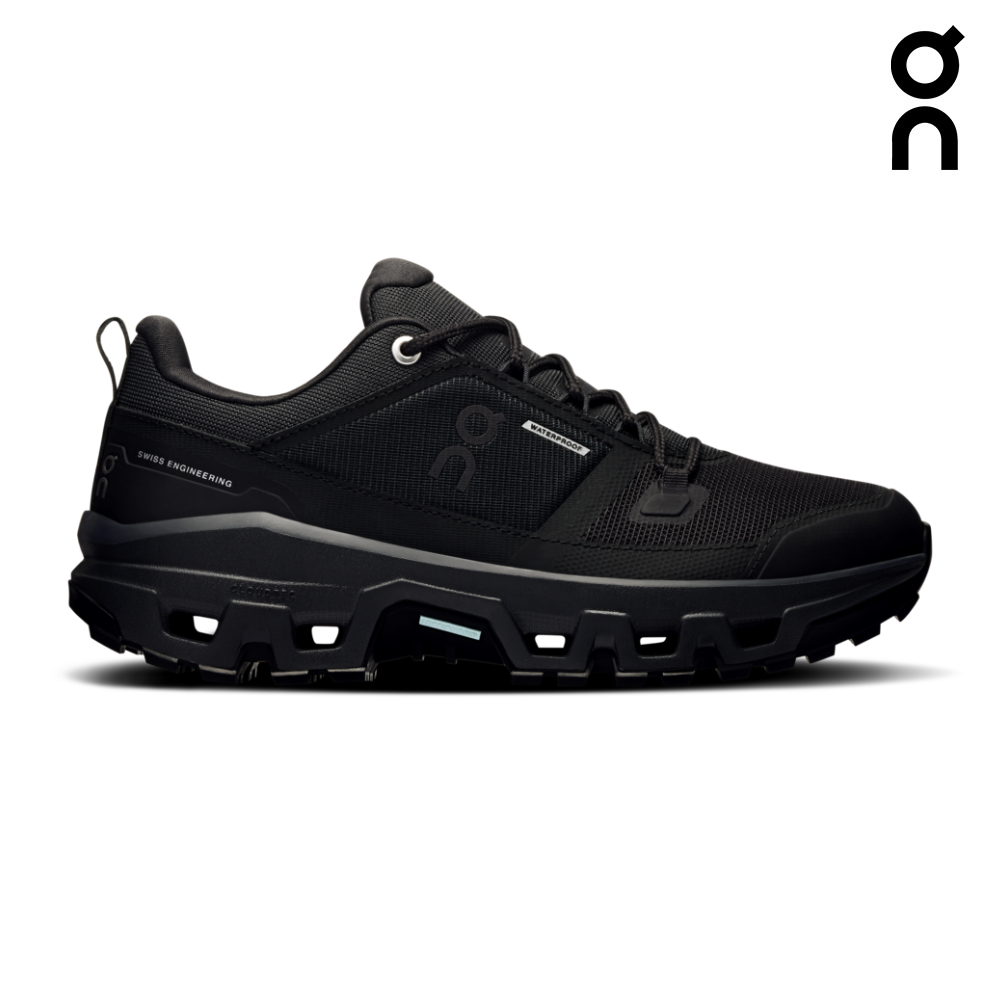 On Women Cloudrock Low Waterproof - Black / Black