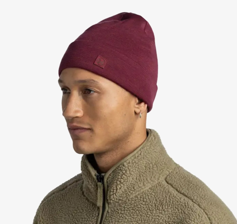 BUFF® Merino Heavyweight Beanie - Solid Tibetan Red