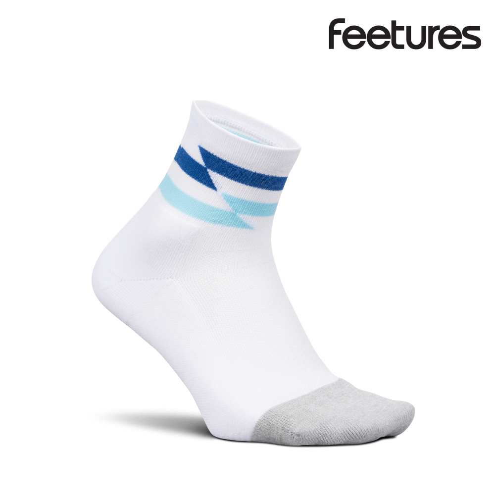 Feetures Active Elite Light Cushion Quarter - White Track