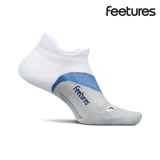 Feetures Active Elite Light Cushion No Show Tab - White Tide