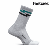 Explore Feetures Active Elite Max Cushion Mini Crew - Gray Track for trail, outdoor & lifestyle use | Liv Activ Singapore