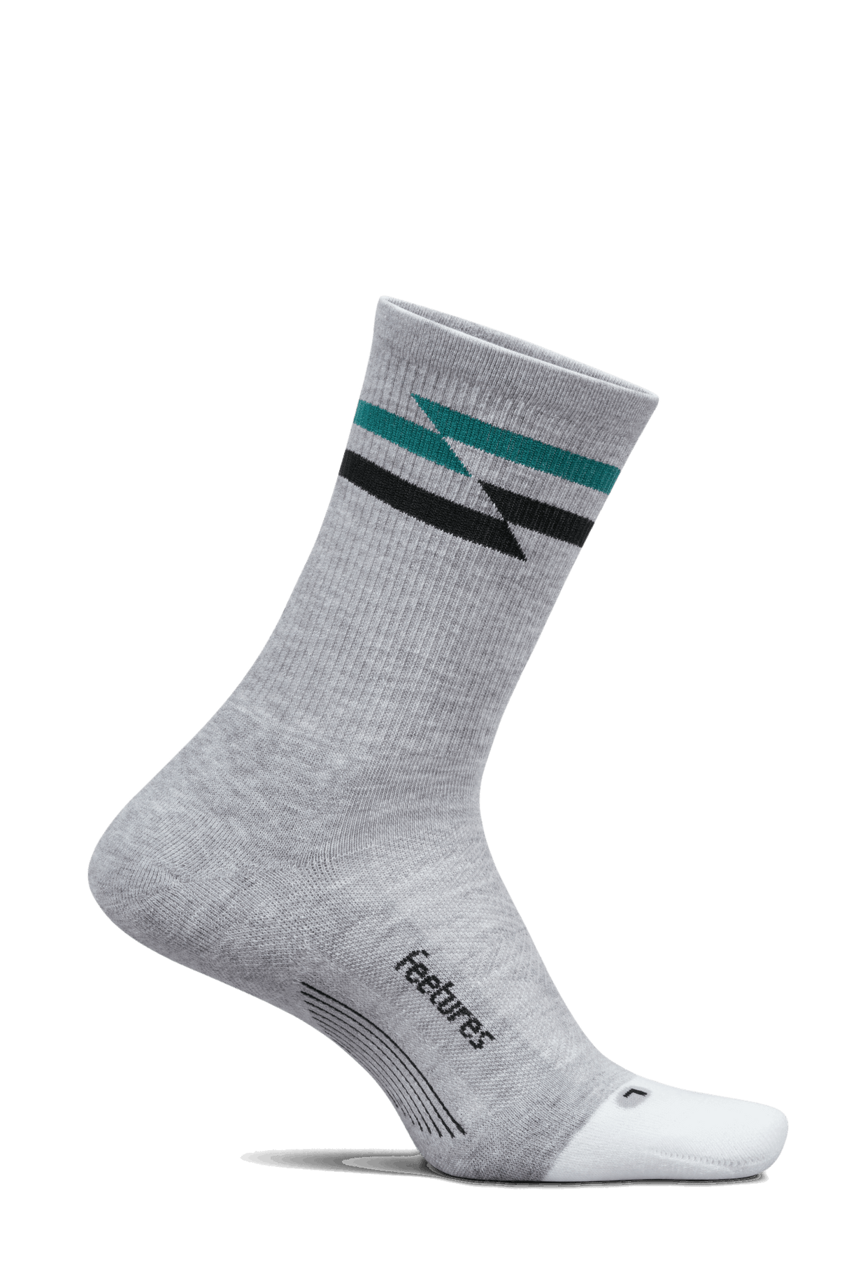 Explore Feetures Active Elite Max Cushion Mini Crew - Gray Track for trail, outdoor & lifestyle use | Liv Activ Singapore
