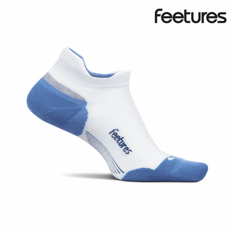 Explore Feetures Active Elite Max Cushion No Show Tab - White Tide for trail, outdoor & lifestyle use | Liv Activ Singapore
