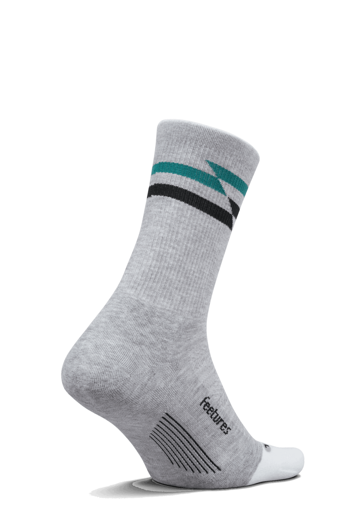 Explore Feetures Active Elite Max Cushion Mini Crew - Gray Track for trail, outdoor & lifestyle use | Liv Activ Singapore