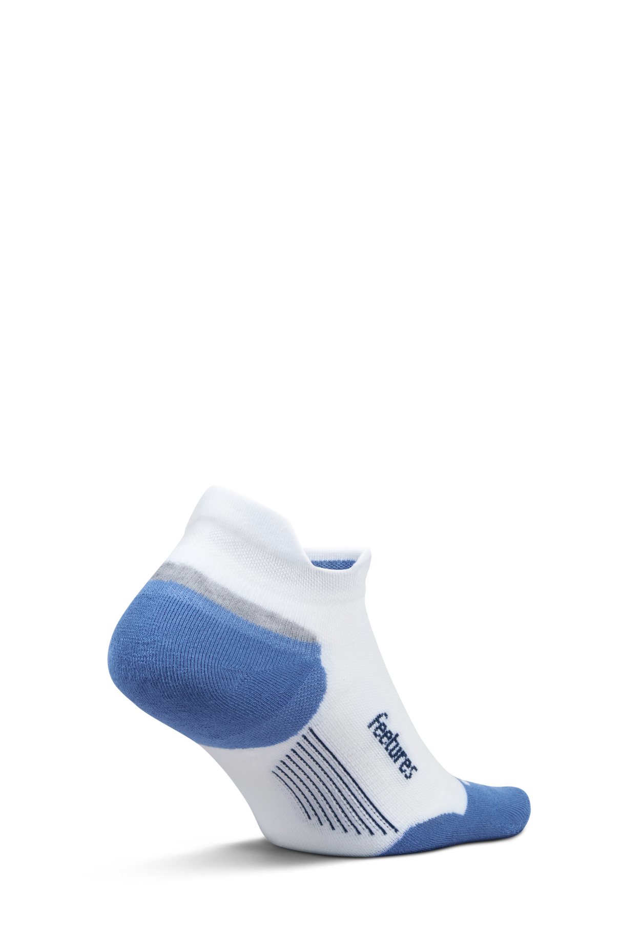 Feetures Active Elite Max Cushion No Show Tab - White Tide