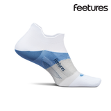 Feetures Active Elite Ultra Light Cushion No Show Tab - White Tide