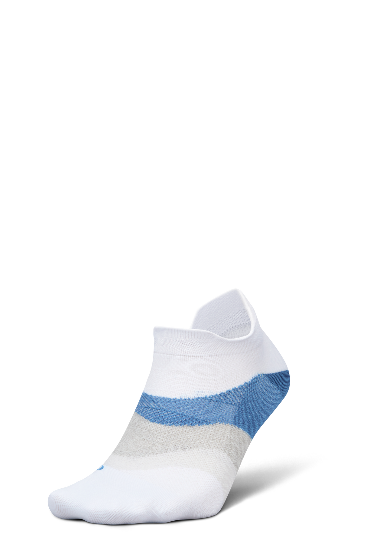 Feetures Active Elite Ultra Light Cushion No Show Tab - White Tide