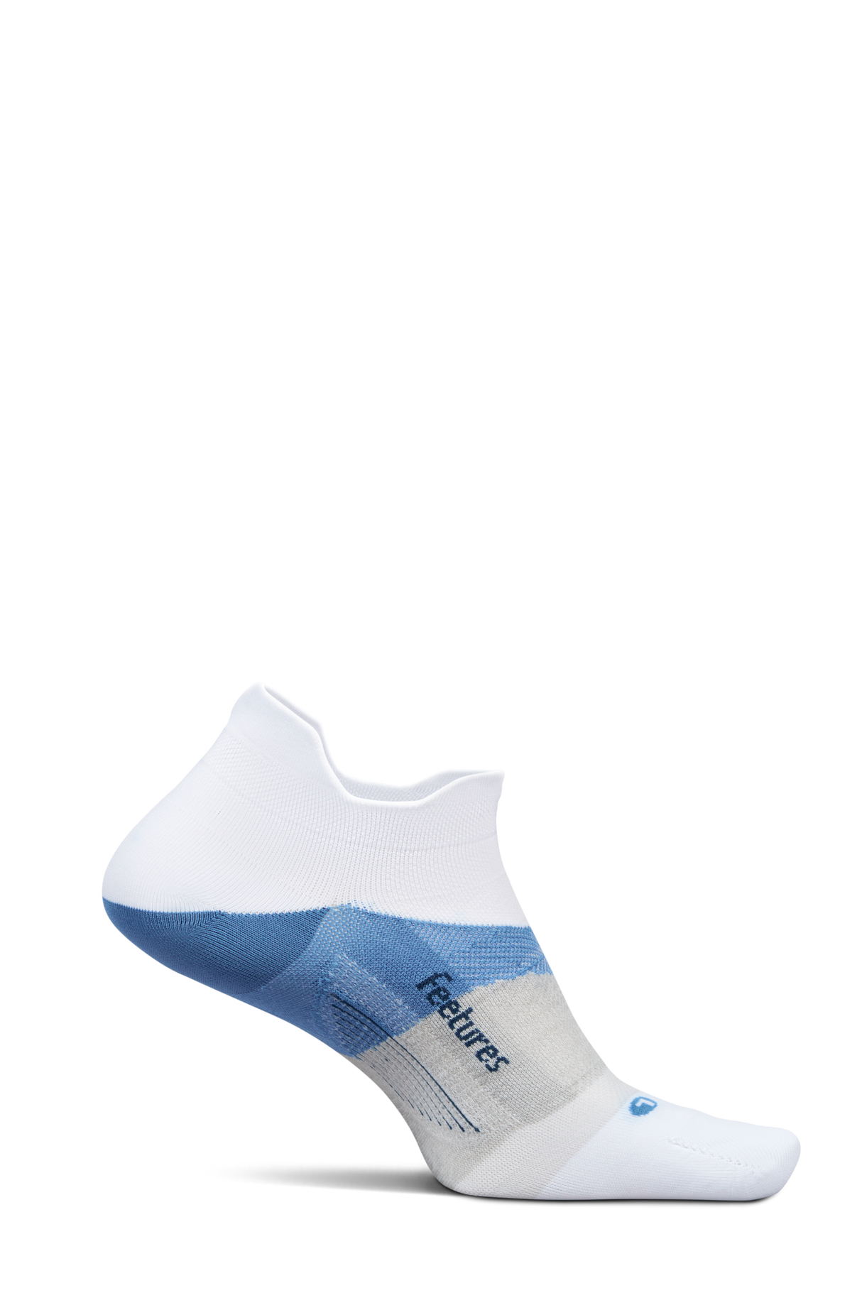 Feetures Active Elite Ultra Light Cushion No Show Tab - White Tide