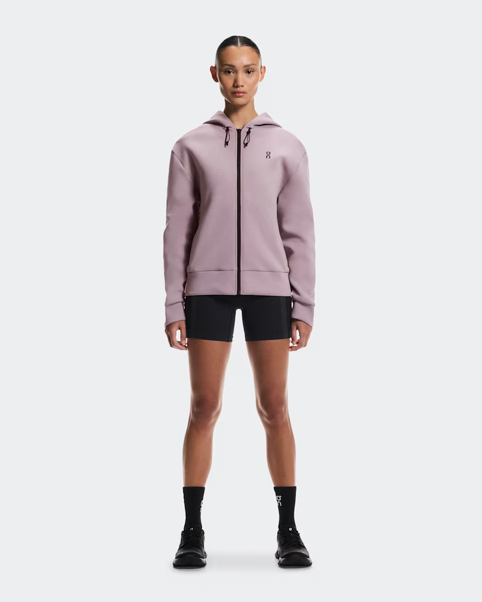 Explore On Women Focus Tech Zip Hoodie - Heron for trail, outdoor & lifestyle use | Liv Activ Singapore