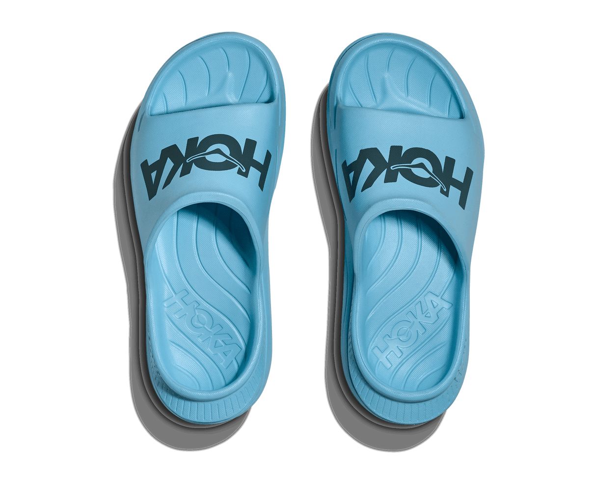 Explore HOKA Unisex Ora Athletic Slide - Soaring Blue / Faded Navy for trail, outdoor & lifestyle use | Liv Activ Singapore