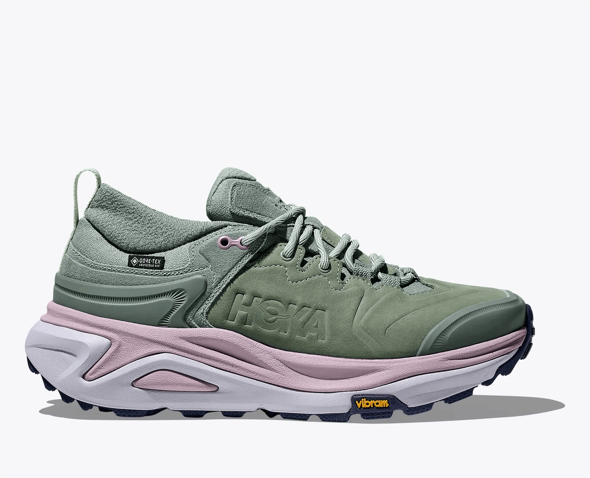 Explore HOKA Women Kaha 3 Low GTX - Rosemary / Ambient Blue for trail, outdoor & lifestyle use | Liv Activ Singapore