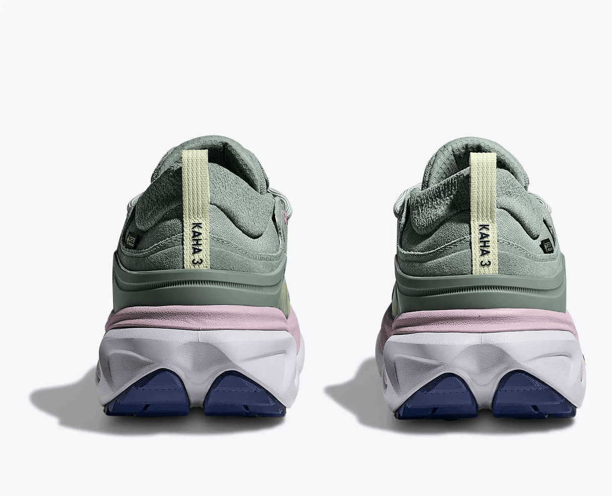 Explore HOKA Women Kaha 3 Low GTX - Rosemary / Ambient Blue for trail, outdoor & lifestyle use | Liv Activ Singapore