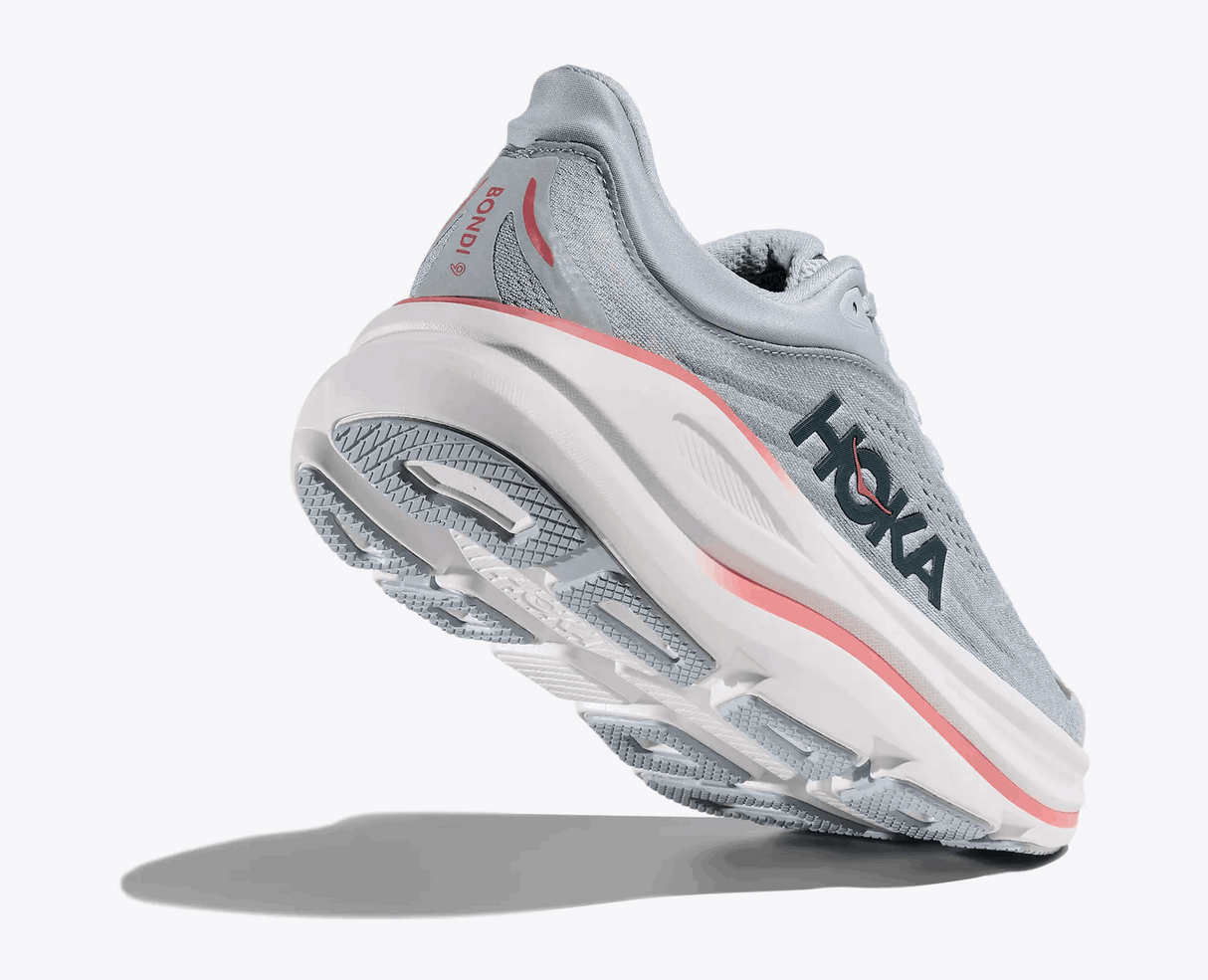 Explore HOKA Women Bondi 9 Wide - Mineral Blue / Washed Blue for trail, outdoor & lifestyle use | Liv Activ Singapore