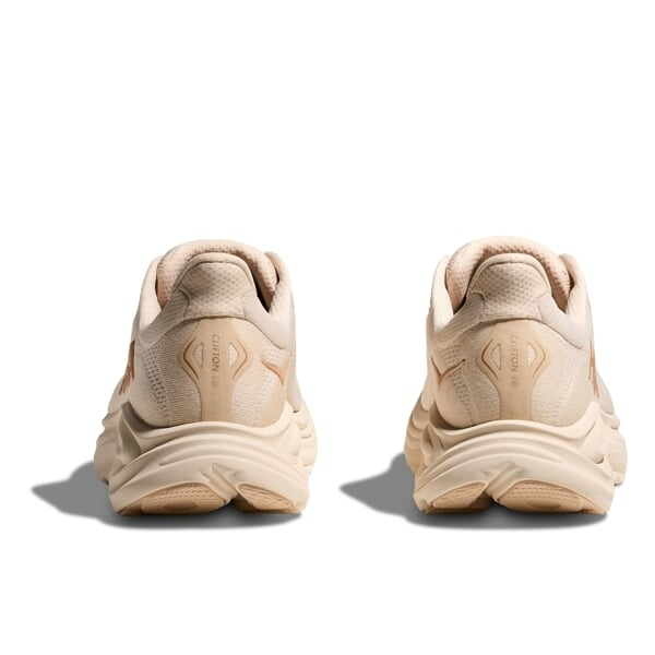 Explore HOKA Women Clifton 10 Wide - Vanilla / Birch for trail, outdoor & lifestyle use | Liv Activ Singapore